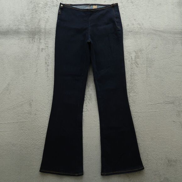 Watch L.A. Jeans Junior's Size 11 Blue Mid-Rise Flare Denim 32" Inseam Stretch - Picture 1 of 16